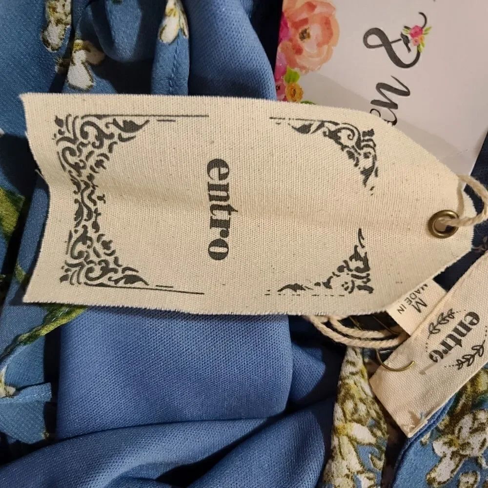 Entro Long Blue Floral Dress - Picture 10 of 10